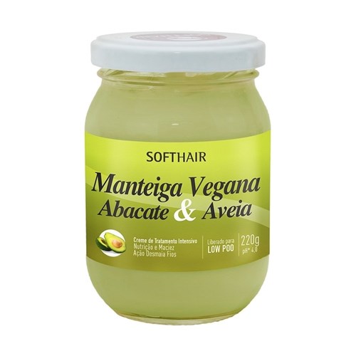 Manteiga Vegana Abacate e Aveia Soft Hair 220G