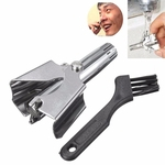 Manual Nariz Rosto Orelha Cabelo Trimmer Kit Remoção Cutting Clipper Stainless Steel