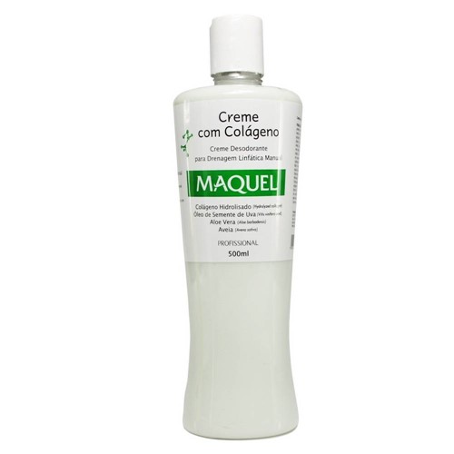 Maquel Creme Desodorante com Colágeno para Drenagem Linfática Manual - 500ml