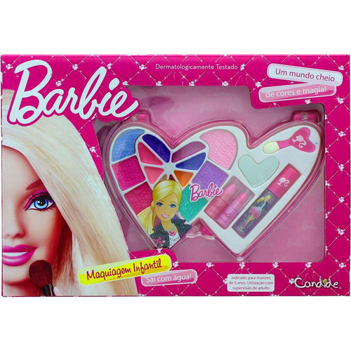 Maquiagem Barbie com Mini Espelho Coração