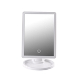 Maquiagem levou Espelho Com Lampada de armazenamento do Desktop sensor de toque Espelho 360 Rotation