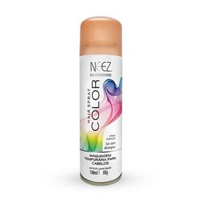 Maquiagem para Cabelos Neez Hair Color Cor Glitter Ouro Spray - 150ml