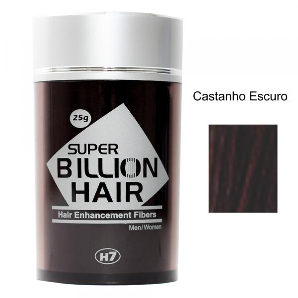 Maquiagem para Calvície - Super Billion Hair - 25g Cor:Castanho Escuro
