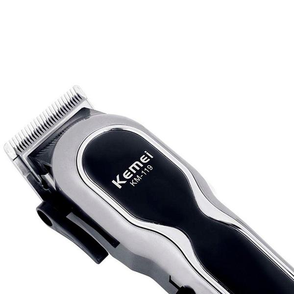 Máquina de Cortar Cabelo Barba Profissional Kemei Sem Fio Recarregável Bivolt KM-119