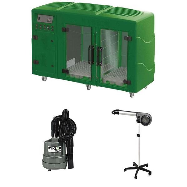 Maquina de Secar Verde + Secador 5000 e Soprador Maxx Cinza Kyklon