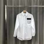 Marca vestido novo Mens Shirts Moda Casual camisa do estilo simples Cartas Padrão manga Homens fantasia longa blusa Imprimir Slim Fit Camisas TB4