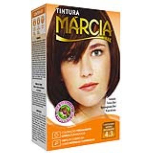 Márcia Tinta 4.3 Castanho Médio Dourado 30ml (Kit C/03)