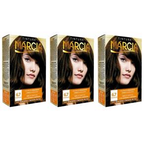 Márcia Tinta 6.7 Chocolate 30ml - Kit com 03