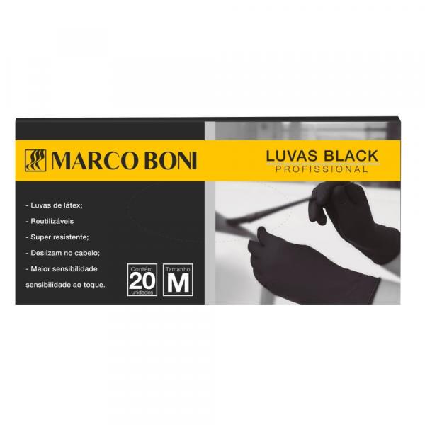 Marco Boni 1454 Luvas P/ Procedimentos Látex Black M