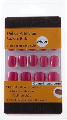 Marco Boni 1852 Colors Unhas Postiças Curta Pink (Kit C/03)