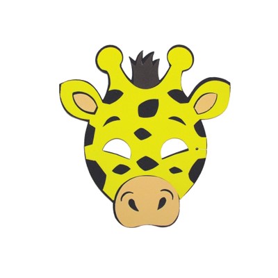 Máscara Animais - Girafa II - Meia-face - E.v.a. - Unidade