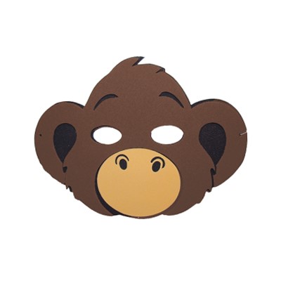 Máscara Animais - Macaco - Meia-face - E.v.a. - Unidade