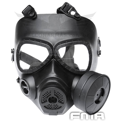 Máscara Anti-gás (réplica) para Arsoft FMA TB-694 Cor Preta com Ventoínha
