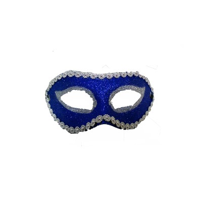 Máscara Baile Purpurinada - Cor Azul - Unidade