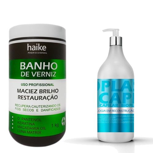 Mascara Banho de Verniz e Bioplastia Reconstrução Haike500ml