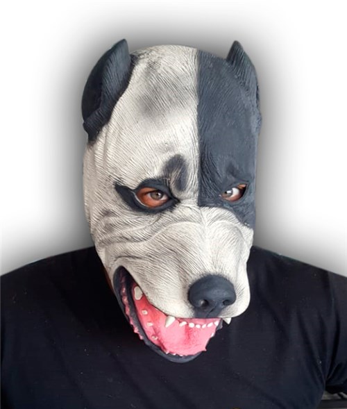 Mascara Cachorro Pitbull em Borracha