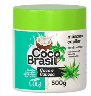 Mascara Capilar Coco Brasil Coco e Babosa 500 Gr - Gota Dourada