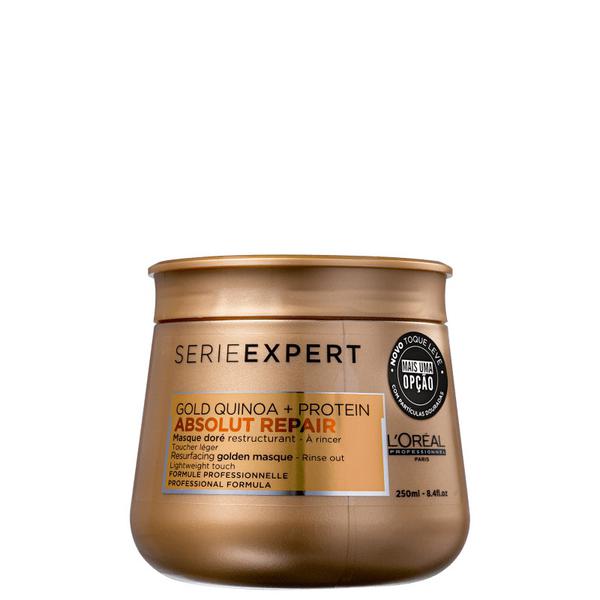 Máscara Capilar L'Oréal Professionnel Serie Expert Absolut Repair Gold Quinoa + Protein Golden Lightweight - 250ml - Expert Profissional