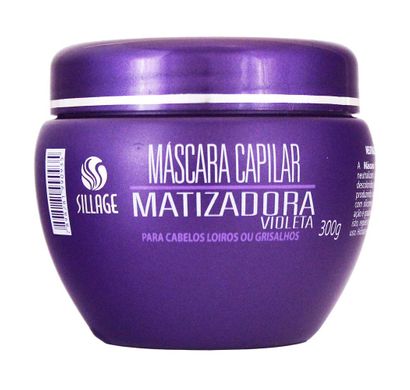 Máscara Capilar Matizadora Violeta para Cabelos Loiros ou Grisalhos 300g - Sillage