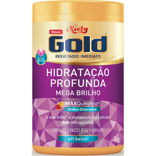 Mascara Capilar Niely Gold 1kg-pt Mega Brilho