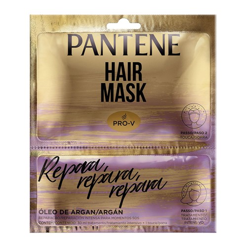 Máscara Capilar Pantene Hair Mask Reparação Sachê 30ml + 1 Touca