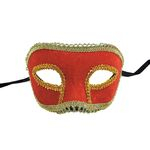 Mascara Carnaval Veludo Vermelha