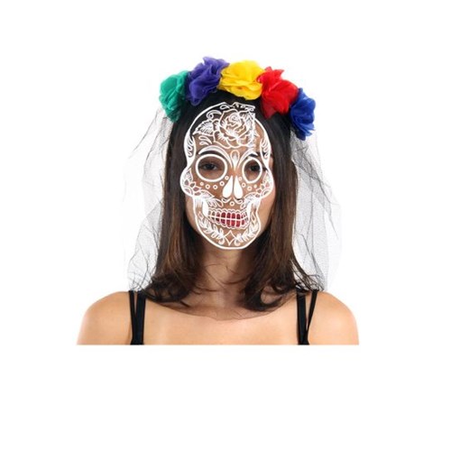 Máscara Caveira Mexicana Feminino - Halloween