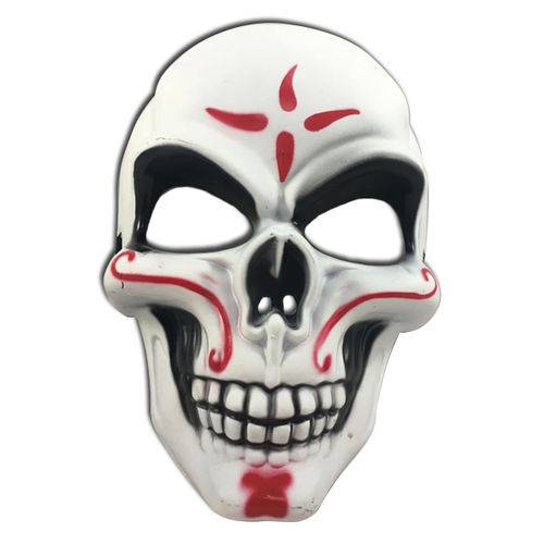 Mascara Caveira Mexicana Vermelha Halloween