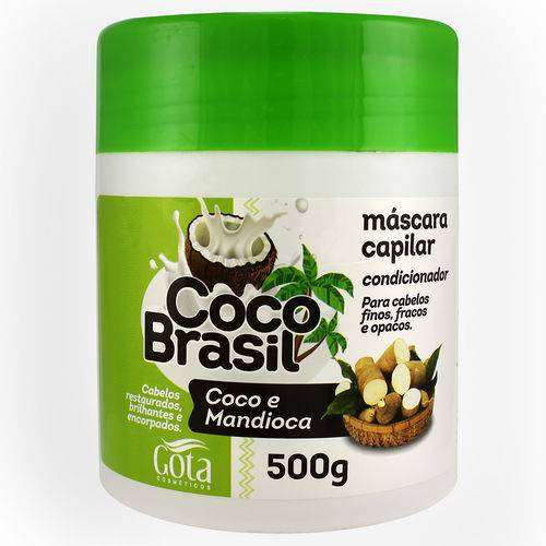 Máscara Coco Brasil Coco e Mandioca 500g Gota Dourada