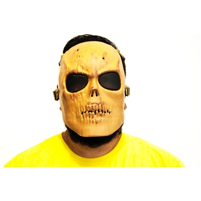 Máscara com Oculos de Proteção P/ Airsoft Skeleton Tan