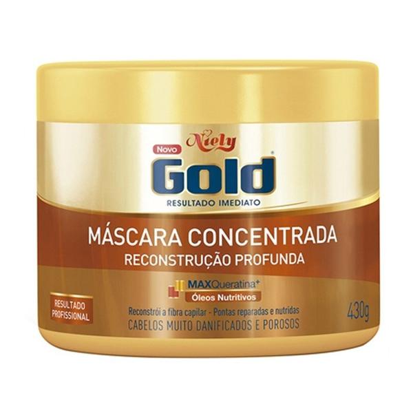 Máscara Concentrada Niely Gold Reconstrução Profunda 430g