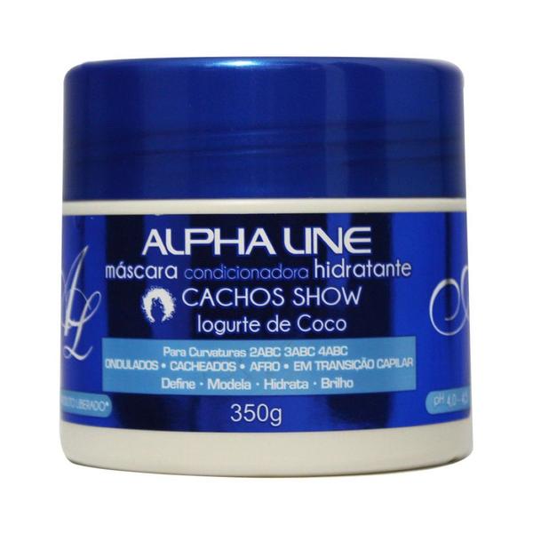 Máscara Condicionadora Hidratante Cachos Show Iogurte de Coco 350g - Alpha Line