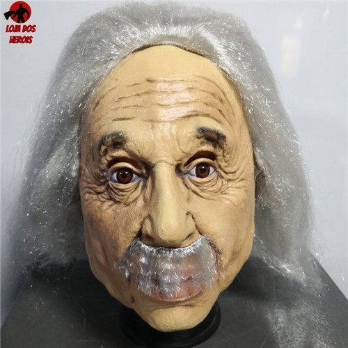 Máscara Cosplay Albert Einstein Realista Latex Capuz