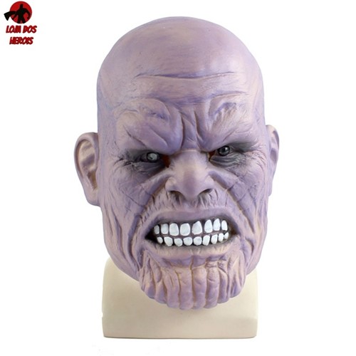 Máscara Cosplay Thanos Vingadores Realista Latex Capuz