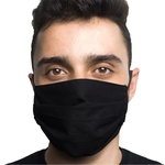 Máscara Dagg Protetora Dupla Face Reutilizável Lavável Cinza+Preto