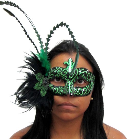 Máscara Dalila Preta com Verde