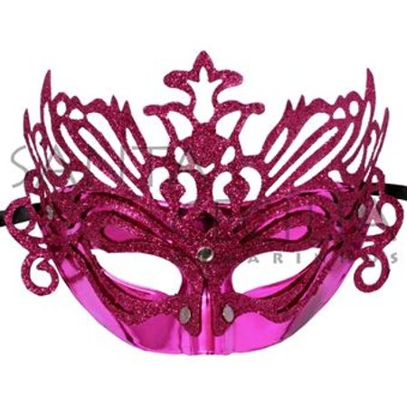 Máscara de Carnaval Veneziana Pink - Unidade