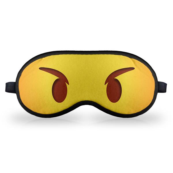 Máscara de Dormir em Neoprene - Emoticon Emoji Bravinho - Yaay