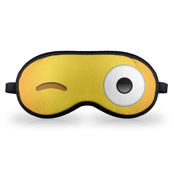 Máscara de Dormir em Neoprene - Emoticon Emoji Piscadinha - Yaay