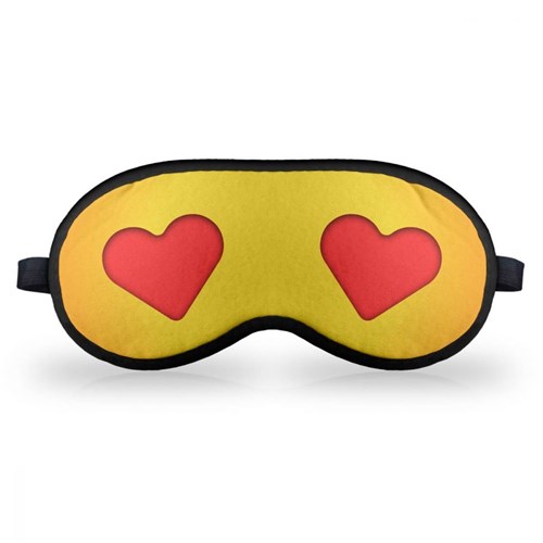 Máscara de Dormir Geek10 Emoticon Emoji Amor Amarela