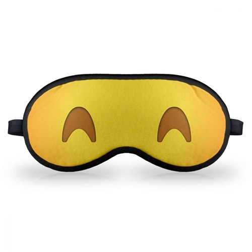 Máscara de Dormir Geek10 Emoticon Emoji Dormindo Feliz Amarela