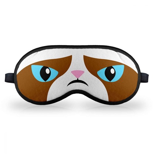 Máscara de Dormir Geek10 MEME Grumpy Cat Branca