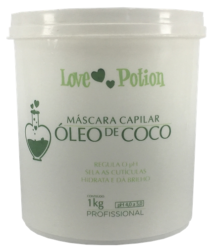 Mascara de Hidratação com Óleo Coco Mega Hidratação Love Potion 1kg