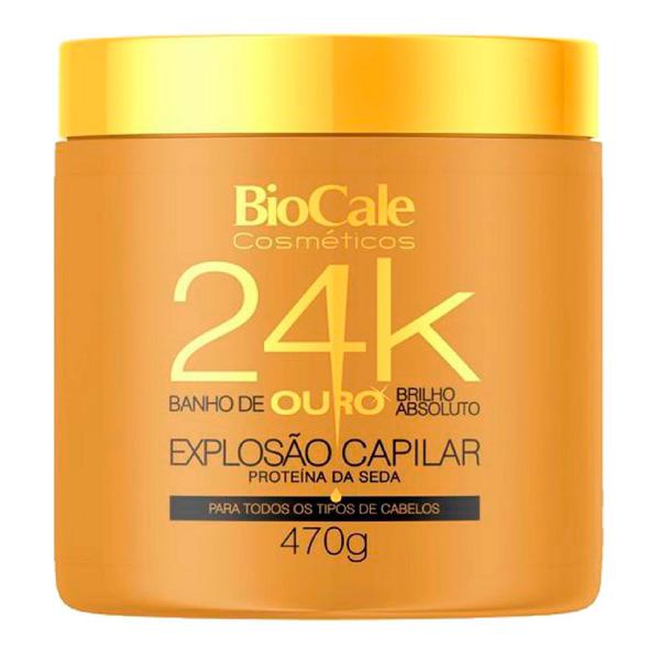 Mascara de Hidratação para Cabelo Banho de Ouro 24k Biocale 470g