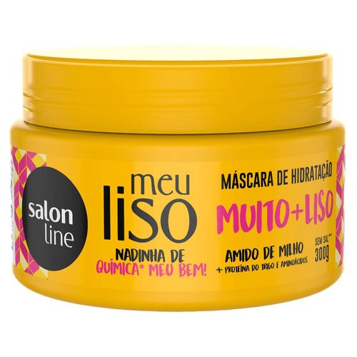 Máscara de Hidratação Salon Line Meu Liso Muito Liso Amido de Milho 300g MASCR CAB SALON-L M-LISO 300G-PT AMIDO MILHO