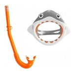 Máscara De Mergulho Com Snorkel Tubarão Divertido - Intex