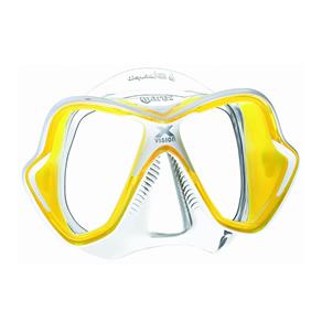 Máscara de Mergulho Mares X-Vision LiquidSkin NOVA - Amarelo/Transparente