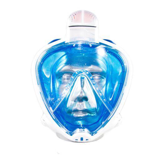 Máscara de Mergulho Mormaii Full Face para Snorkeling Odyssey / Azul-Transparente / P