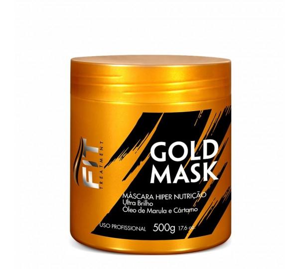 Máscara de Nutrição e Brilho Gold Mask Fit Treatment 500g - Fit Cosméticos