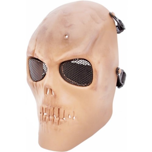 Mascara de Proteção Caveira Tan Airsoft com Tela em Metal - Highlander Hy-049T